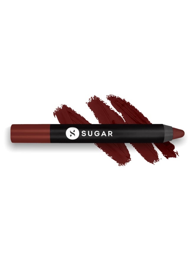 SUGAR Cosmetics Matte as Hell Crayon Lipsticks for Women | Lasts Up To 8+ Hours | Lip Crayon with Sharpener | 2.8gm - 13 Murphy Brown - Image 4